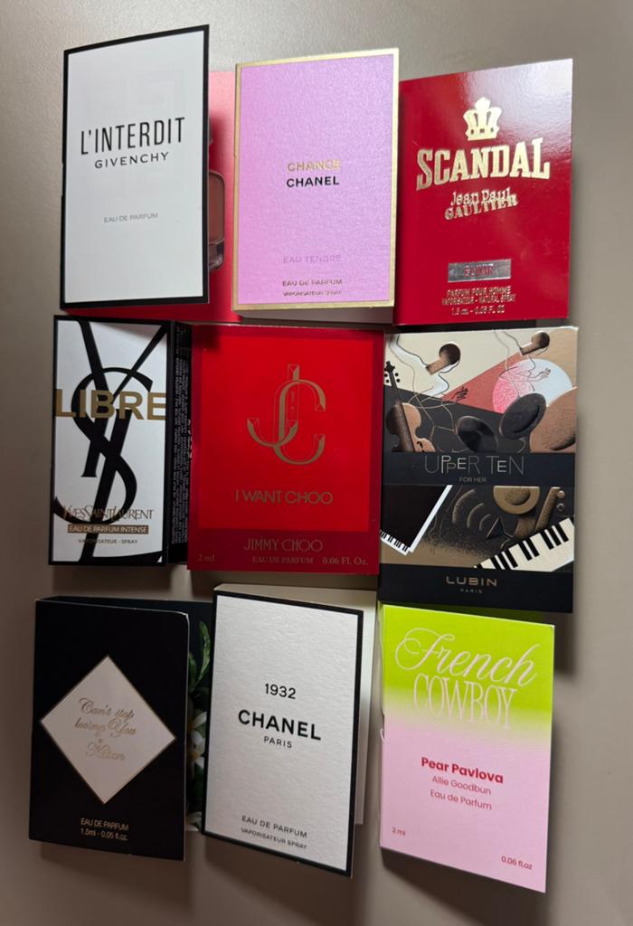 Sample set Killian, JPG, YSL, Chanel, Jimmy Choo, Ophalen of Verzenden, Nieuw
