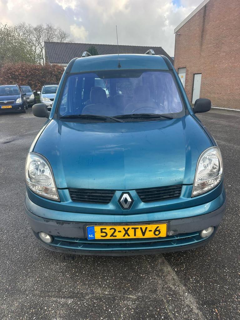 Renault Kangoo 1.6-16V Expression, Auto's, Metallic lak, Gebruikt, 1095 kg, Blauw