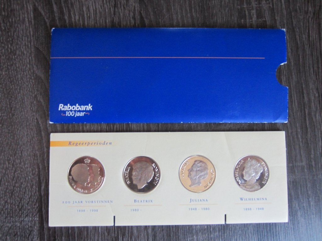 Te Koop  munt set 100 Jaar Rabobank, Ophalen of Verzenden, Koningin Beatrix, Setje
