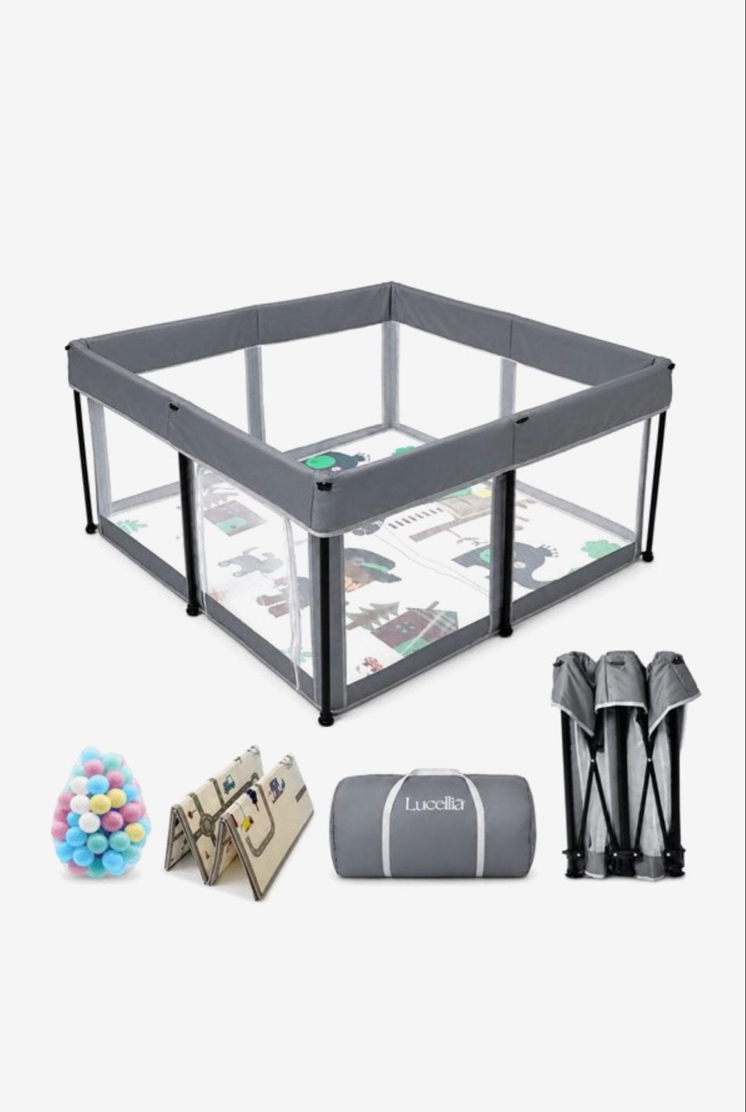 Lucellia playpen box met speelmat - Veilig en Stabiel, Ophalen, Zo goed als nieuw