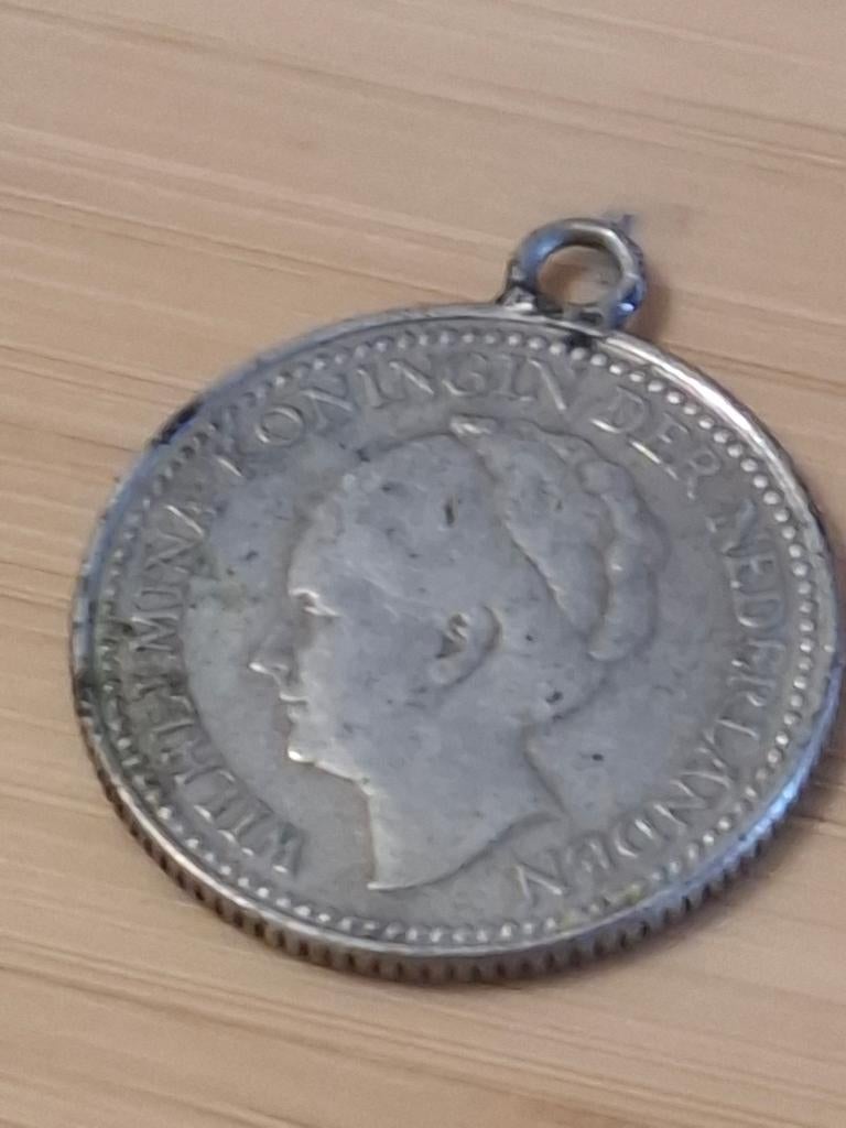 Medaillon zilveren halve gulden 1929, Postzegels en Munten, Munten | Nederland, ½ gulden, Zilver, Ophalen of Verzenden, Koningin Wilhelmina