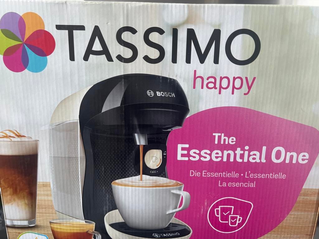 Bosch Tassimo Happy TAS1002N Koffiepadmachine Wit, Ophalen, 1 kopje, Koffiepads en cups, Afneembaar waterreservoir