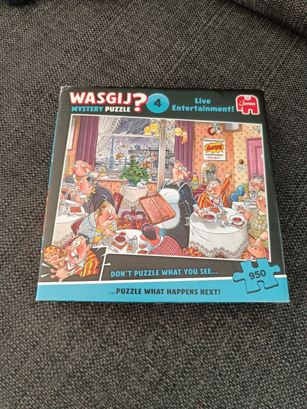 Wasgij? Mystery Puzzel 4 - Live Entertainment! (950 stukjes), Ophalen of Verzenden, 500 t/m 1500 stukjes, Zo goed als nieuw, Legpuzzel
