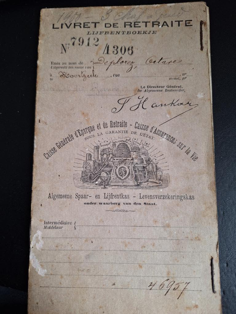Antiek Lijfrentboekje 1906, Ophalen of Verzenden