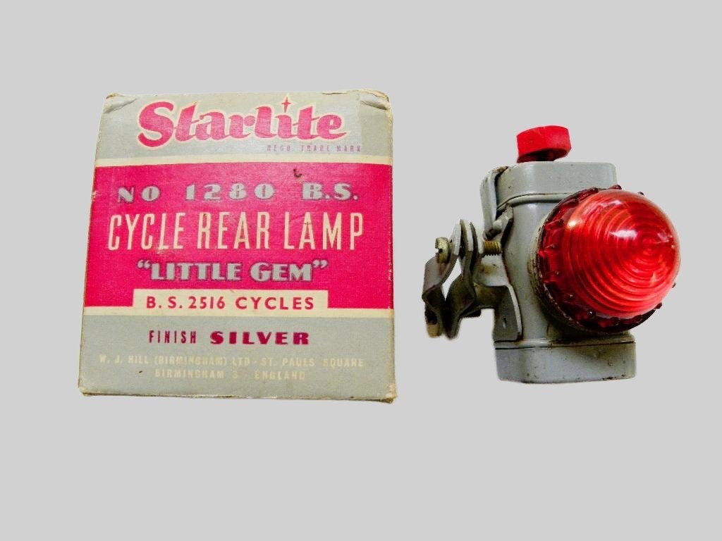 Vintage fietsachterlicht uit de jaren `50, Ophalen of Verzenden, Gebruikt, Batterij, Achterlicht
