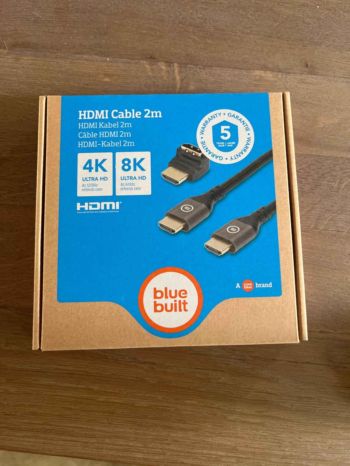 Nieuwe HDMI kabel 2m - 4K/8K ondersteuning, Ophalen of Verzenden, Nieuw, Minder dan 2 meter, HDMI-kabel