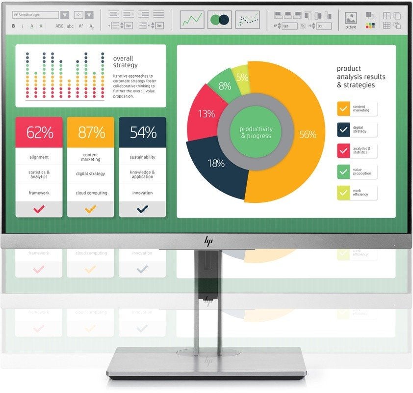 HP EliteDisplay E243i Zilver FHD IPS Edge-lit 5MS OP=OP, Ophalen, Hp, Draaibaar, Gebruikt