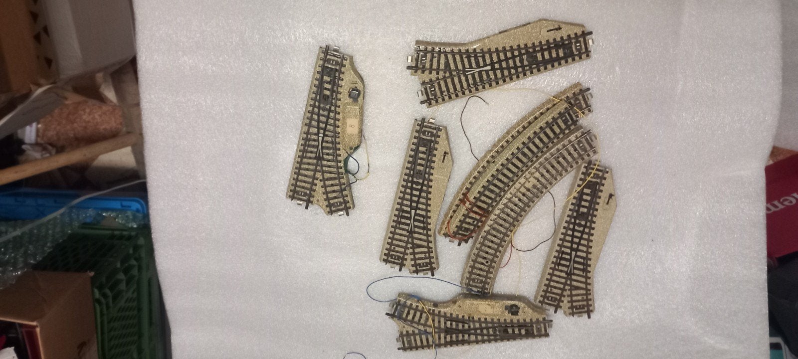 Te koop ruim 100 delige partij marklin m rails en wissel, Wisselstroom, Gebruikt, Verzenden, Rails