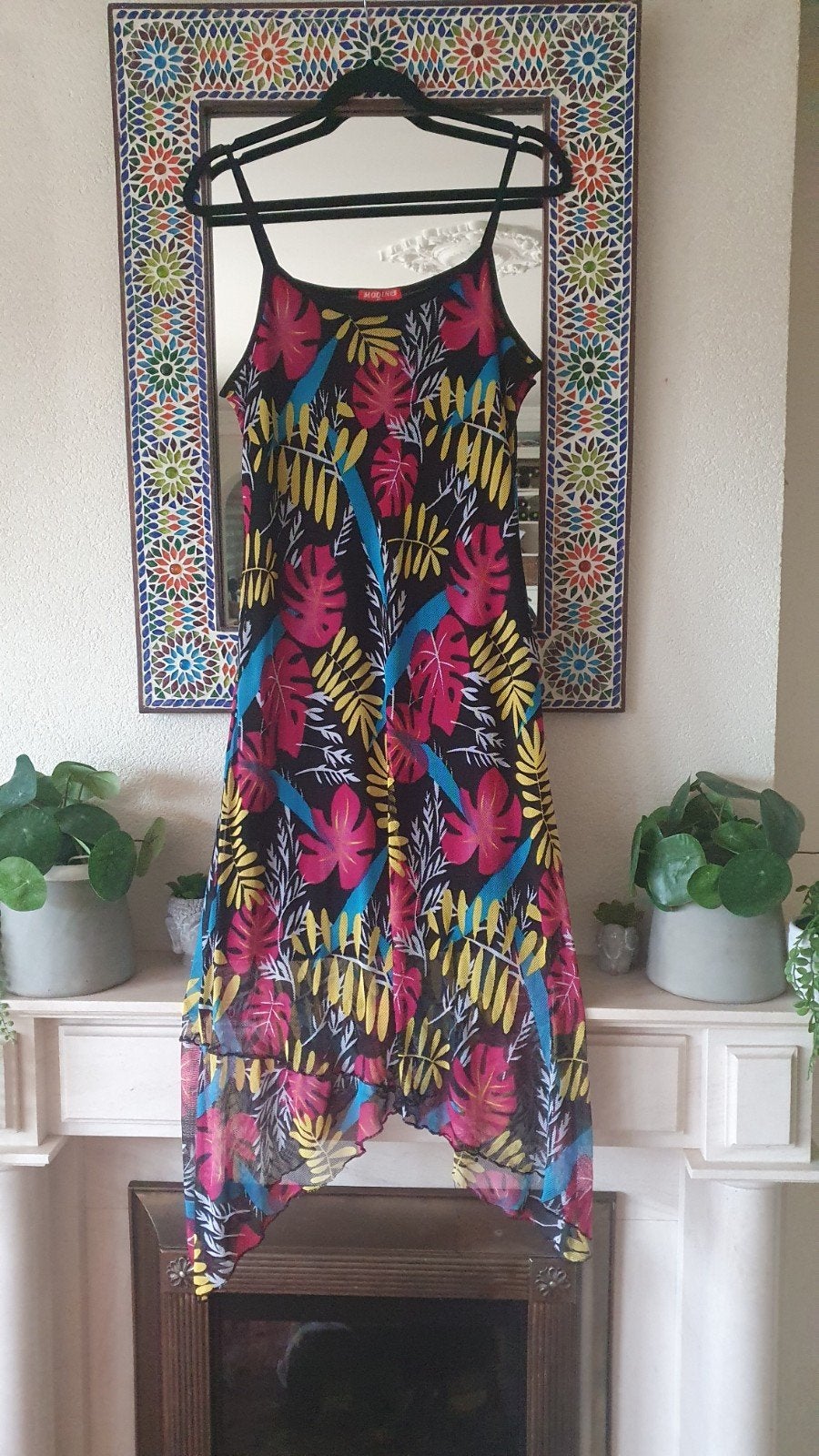 Moding mooie stretch zomer jurk maat L, Ophalen of Verzenden, Zo goed als nieuw, Maat 38/40 (M)