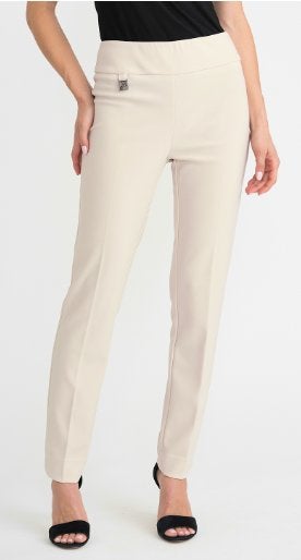 Joseph Ribkoff vlot chique creme stretch broek mt 46/48, Verzenden, ., Beige, Maat 46/48 (XL) of groter