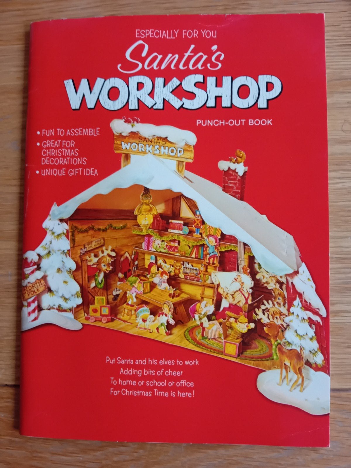 Santa's workshop punch-out book vintage, Diversen, Ophalen of Verzenden, Nieuw