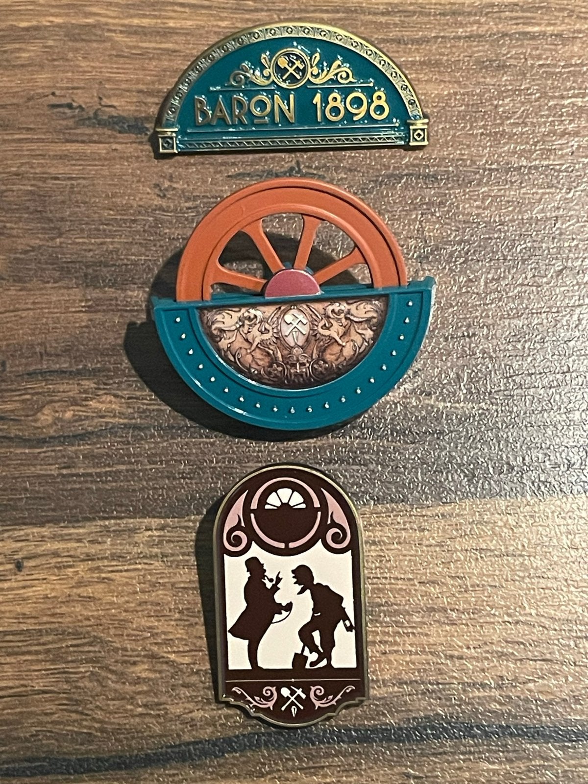 Efteling Baron 1898 pins - Set van 3, Ophalen of Verzenden, Zo goed als nieuw, Button of Speldje