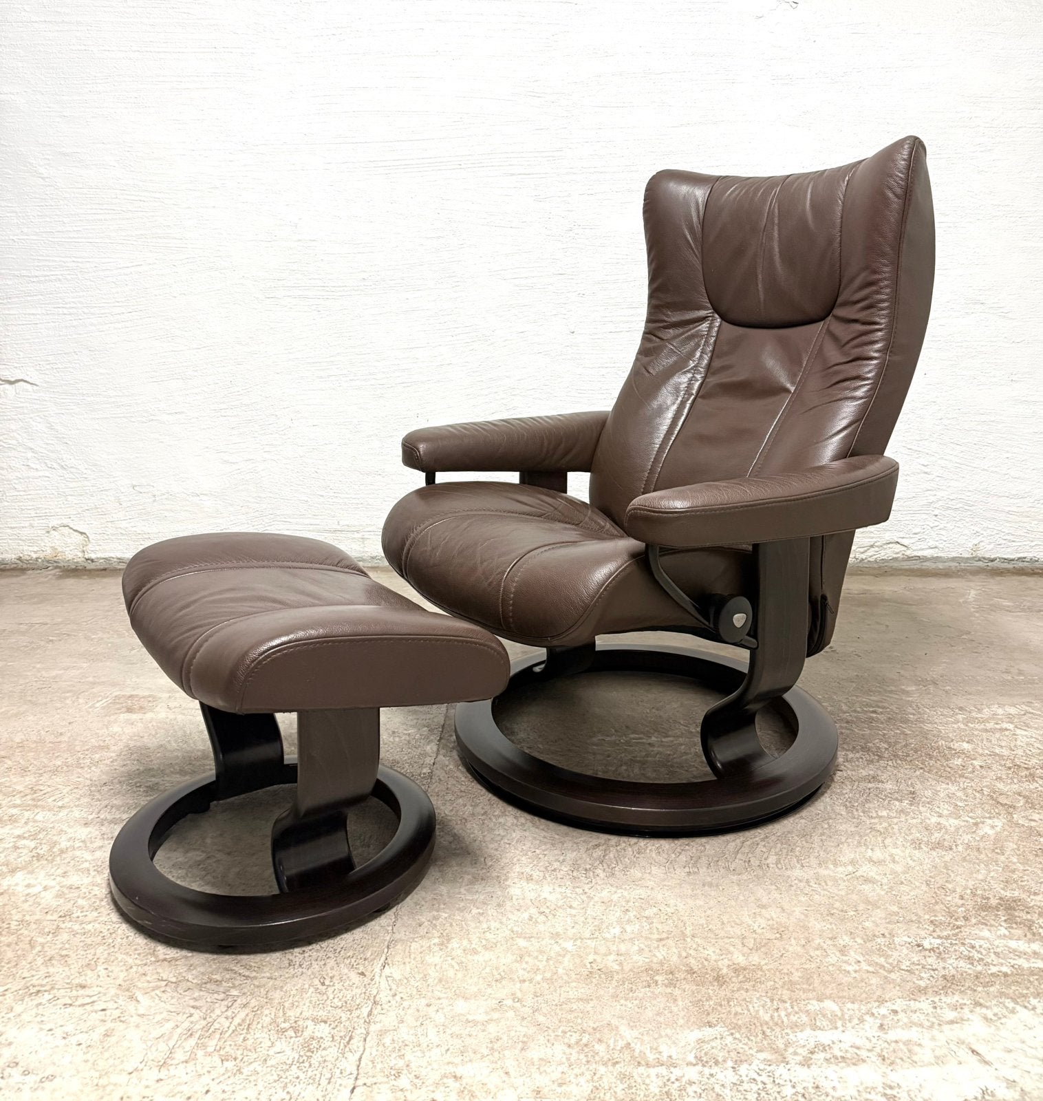 Stressless Design Fauteuil incl. Voetenbank | Mooie Staat, Ophalen, 75 tot 100 cm, Zo goed als nieuw, 50 tot 75 cm