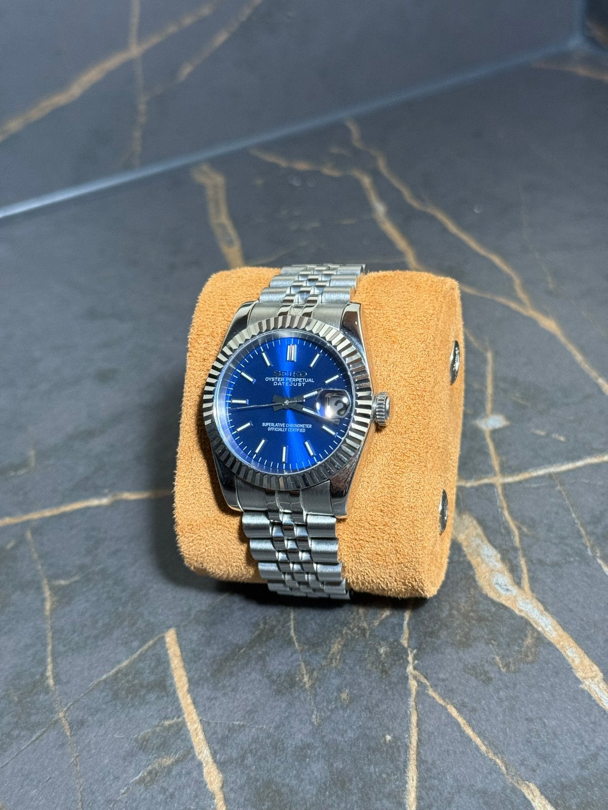 Seiko NH35 Horloge met Saffier Glas - Zo goed als nieuw, Ophalen, Staal, Polshorloge, Seiko