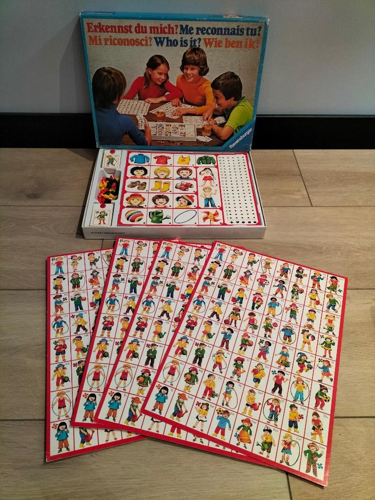 Wie ben ik? - spel van Ravensburger - vintage jaren '70, Vijf spelers of meer, Ophalen of Verzenden, Gebruikt, Ravensburger