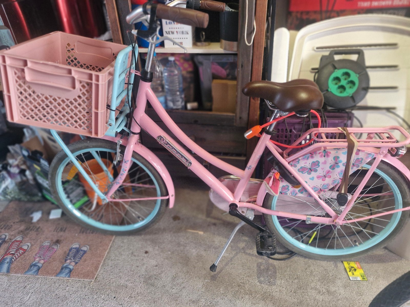 popal meiden roze fiets 22 inc, Fietsen en Brommers, Fietsen | Meisjes, Ophalen, 22 inch, Popal transport fiets, Trommelrem
