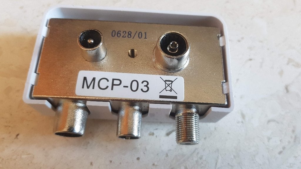 splitter opdrukverdeler coax antenne internet wifi modem F, Verzenden, Nieuw, Minder dan 2 meter, Coaxiale kabel