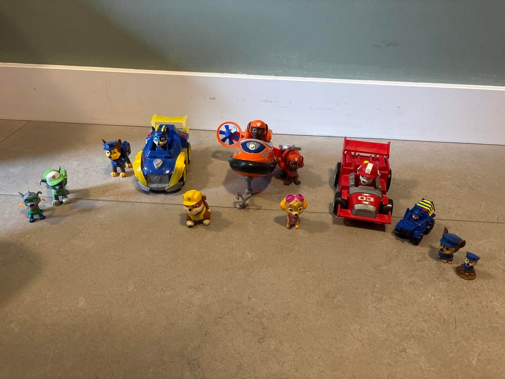Paw Patrol speelgoed set met voertuigen en figuren, Ophalen of Verzenden, Gebruikt, Jongen of Meisje
