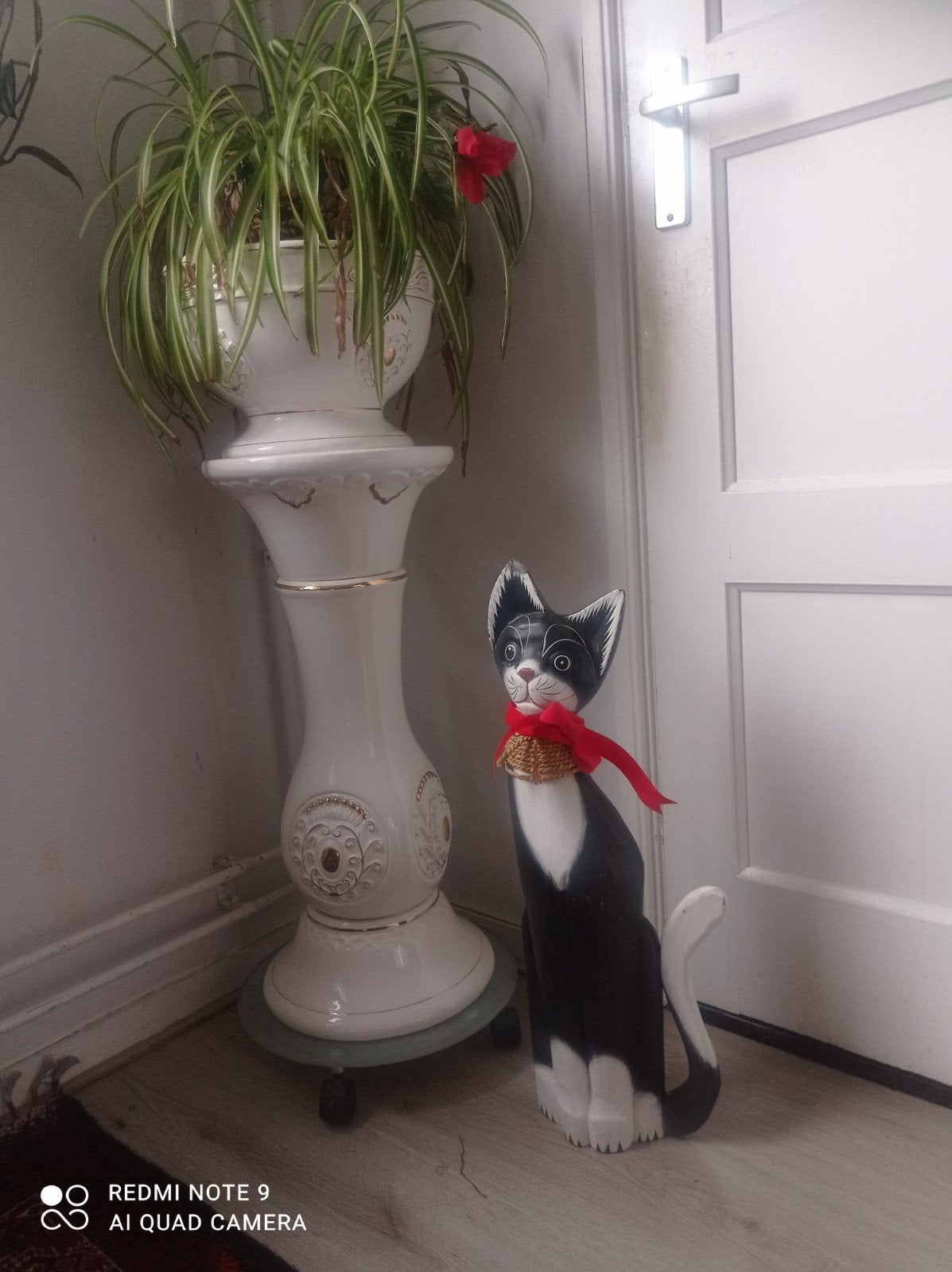 Vintage wood hout decoratie kat hoogte 63 CM, Verzamelen, Ophalen of Verzenden, Zo goed als nieuw, Dier
