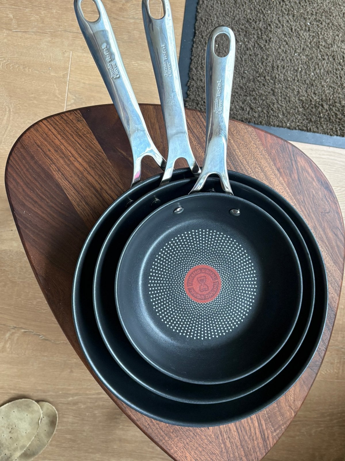 Jamie Oliver Tefal pannenset, Ophalen, Zo goed als nieuw, Rvs, Pannenset
