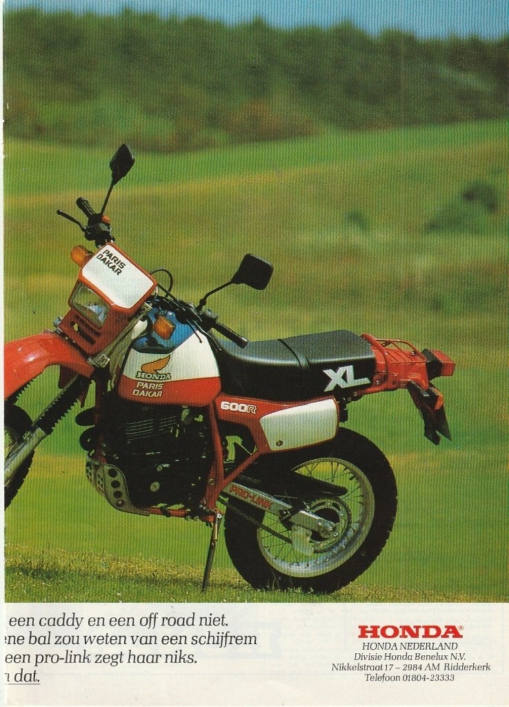 retro reclame 1983 Honda motor 600R op de golfbaan, Verzenden, Overige typen