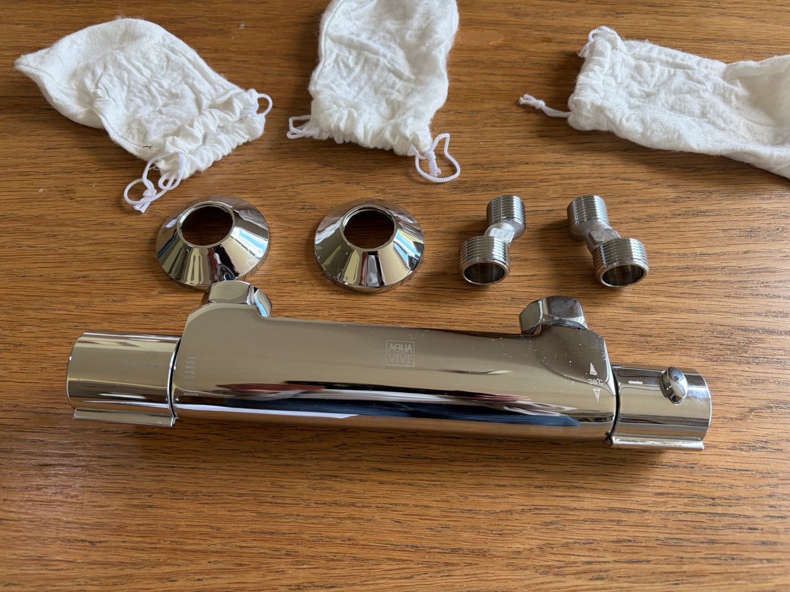 Aquavive Sele douche thermostaatkraan 15 cm, chroom, als nw, Ophalen of Verzenden, Zo goed als nieuw