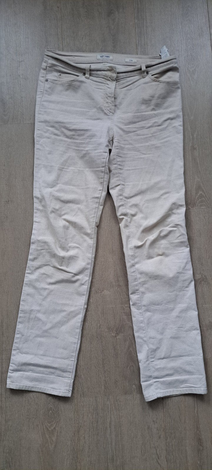 Gerry Weber Irina lange broek maat 40R, Ophalen of Verzenden, Zo goed als nieuw, Beige, Lang