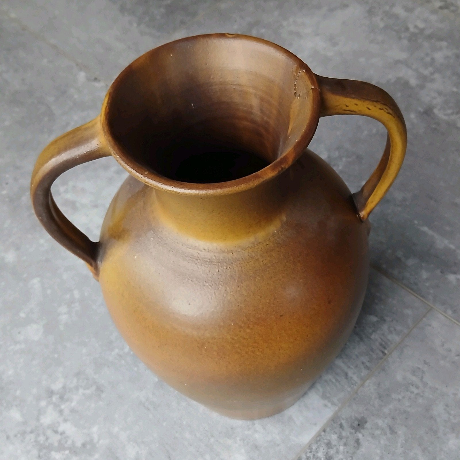 Grote handgemaakte vintage aardewerken kruik, 2 oren, 36 cm., Ophalen of Verzenden