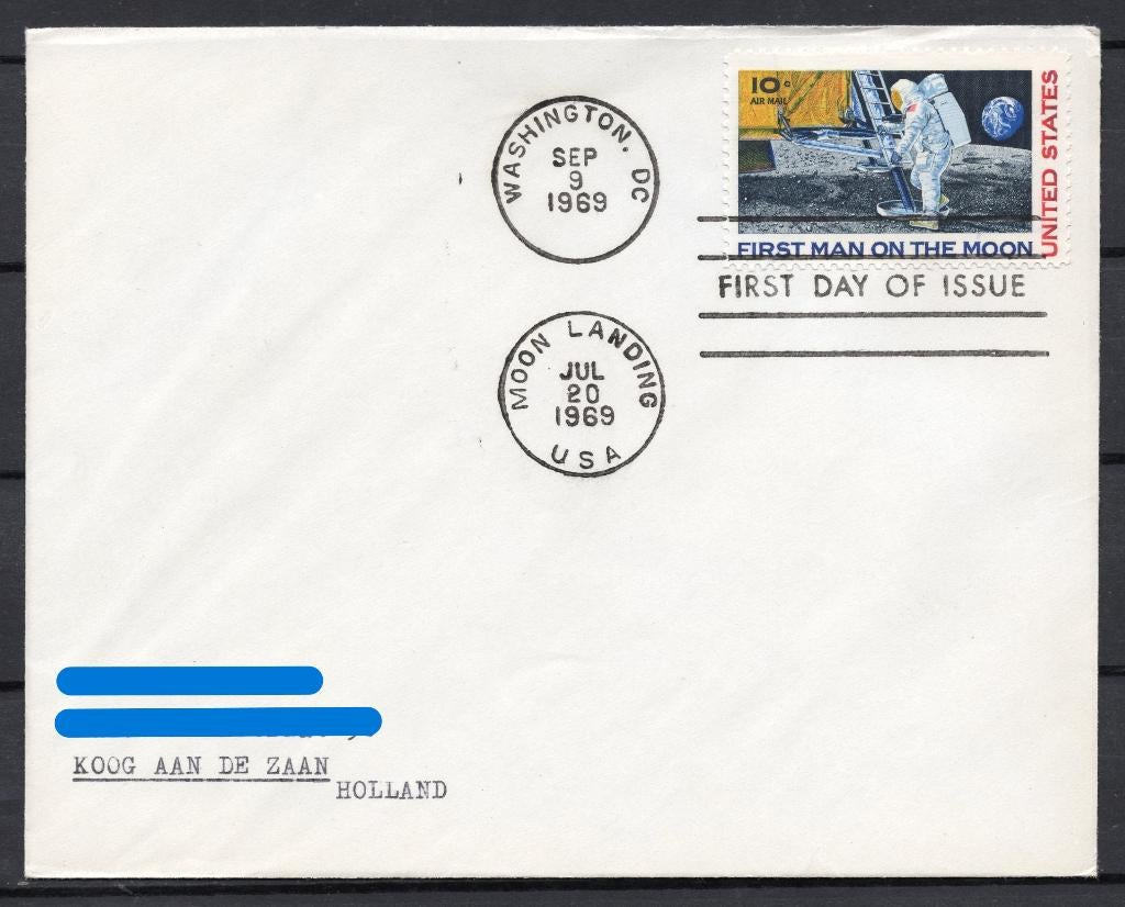 Ruimte (3) - Moonlanding 1969, Postzegels en Munten, Verzenden, Envelop
