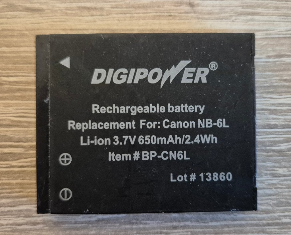 Digipower Canon NB-6L accu, Ophalen of Verzenden, Gebruikt