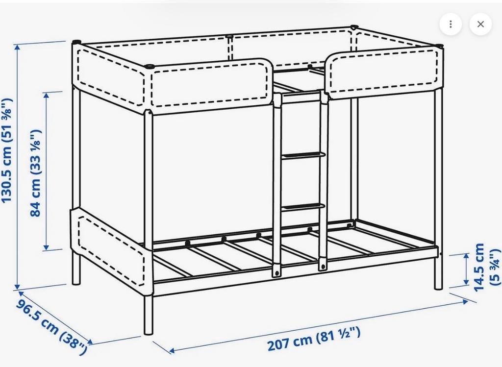 IKEA stapelbed (zelf demonteren), Gebruikt, 90 cm, Eenpersoons, 160 tot 180 cm