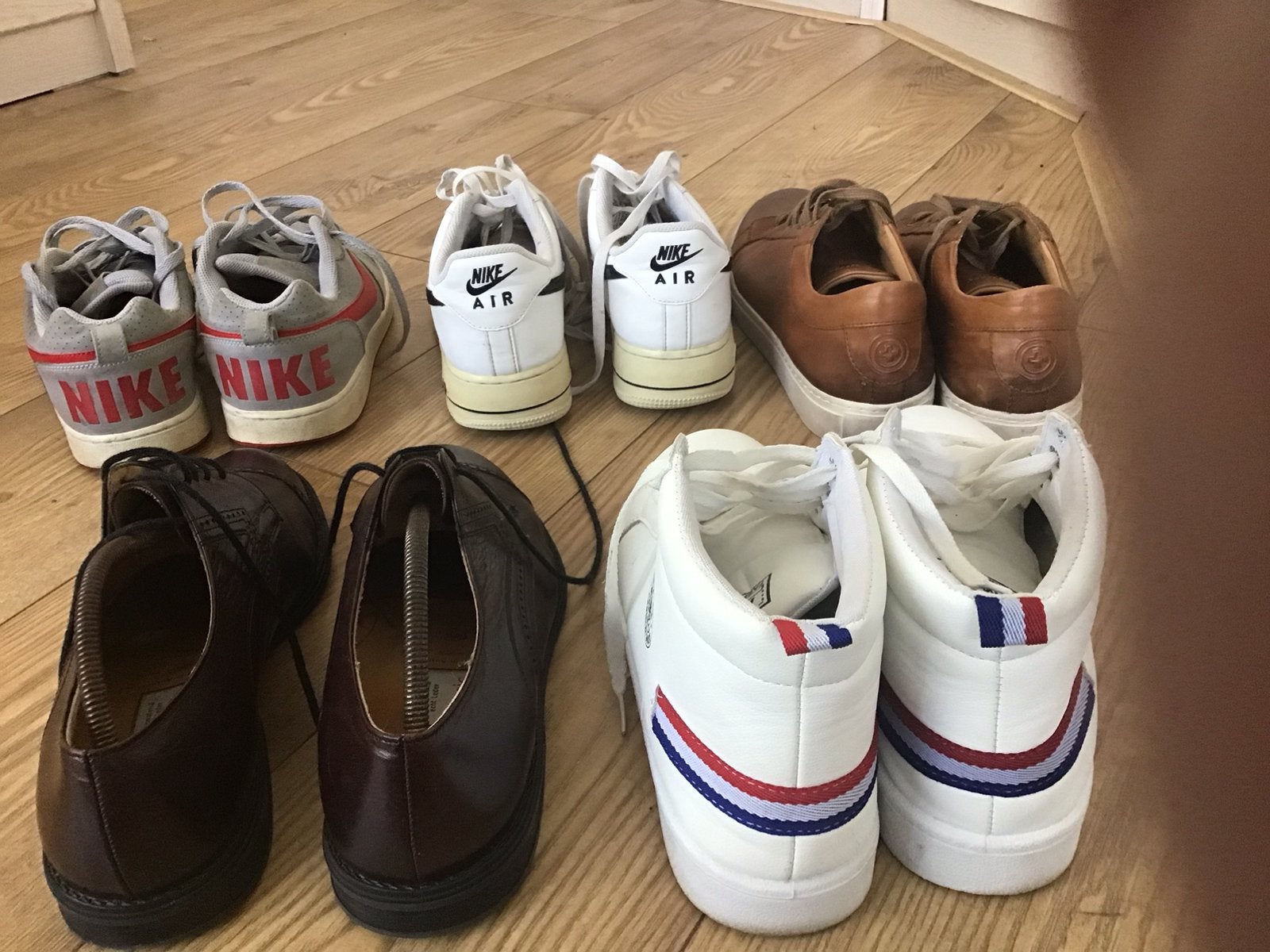 5 paar heren schoenen. ( allen maat 44 ), Ophalen of Verzenden, Zo goed als nieuw, Bruin