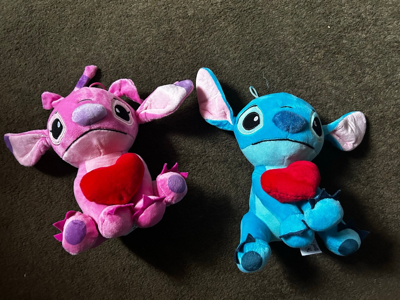 Nieuwe Disney Stitch en Angel knuffels met hart, Disney, Nieuw, Ophalen of Verzenden, Met label