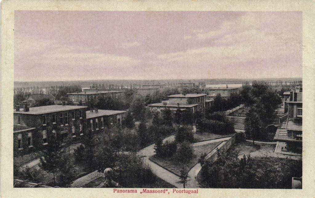 Panorama Maasoord, Poortugaal - ongelopen, Ophalen of Verzenden, Voor 1920, Ongelopen, Noord-Brabant