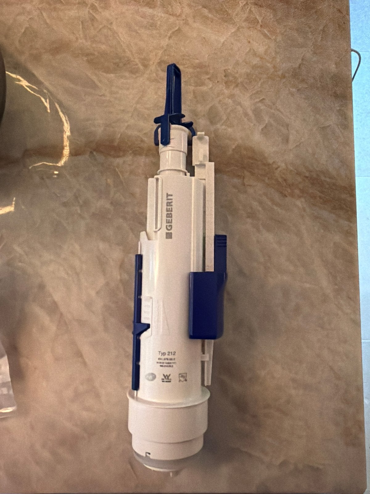 Geberit Spoelventiel Type 212 - Mist 2e blauwe onderdeel, Ophalen of Verzenden, Gebruikt, Toilet
