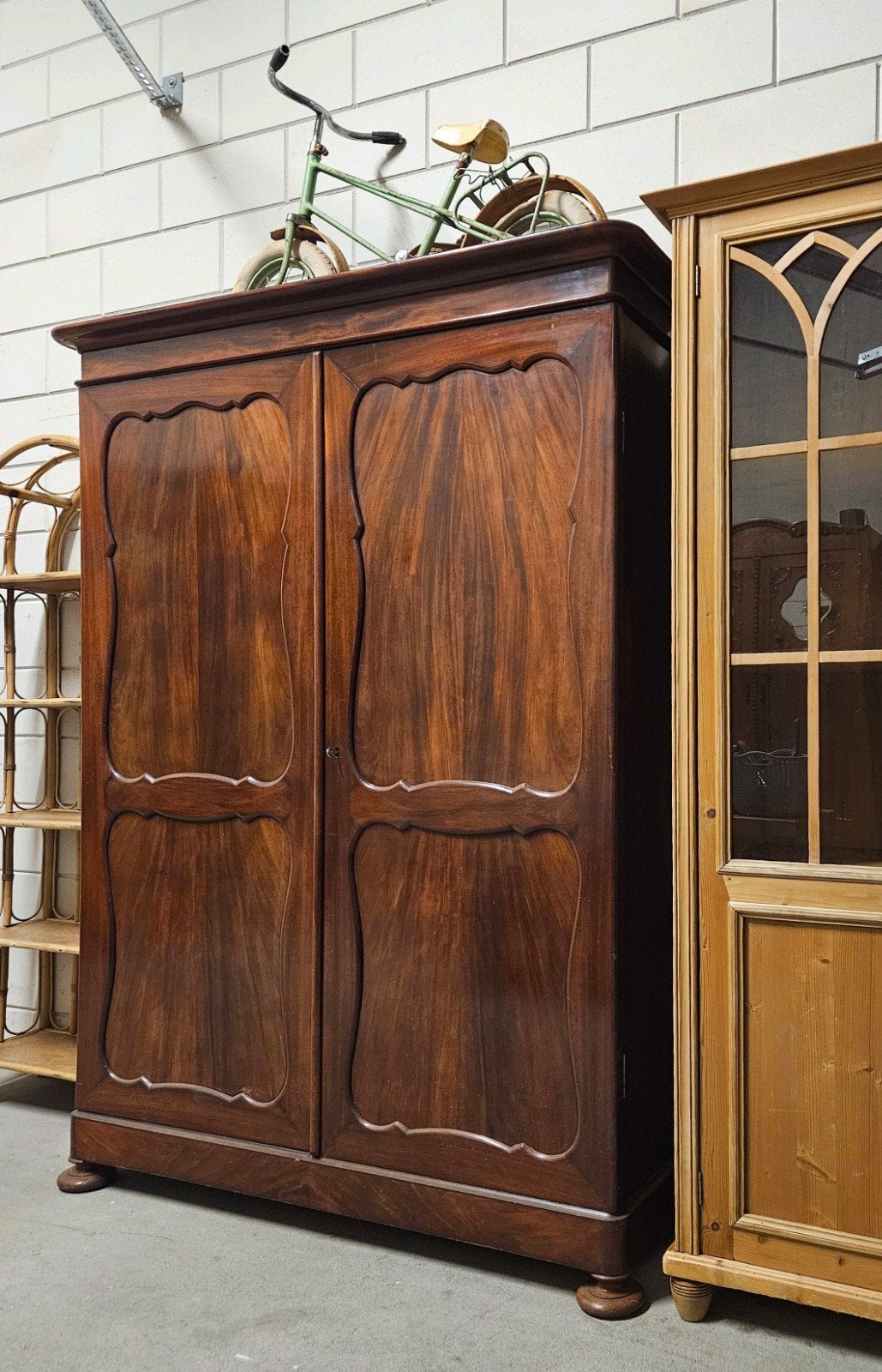 🏷 OPRUIMING Antieke Biedermeier meidenkast vintage hangkast, Ophalen of Verzenden