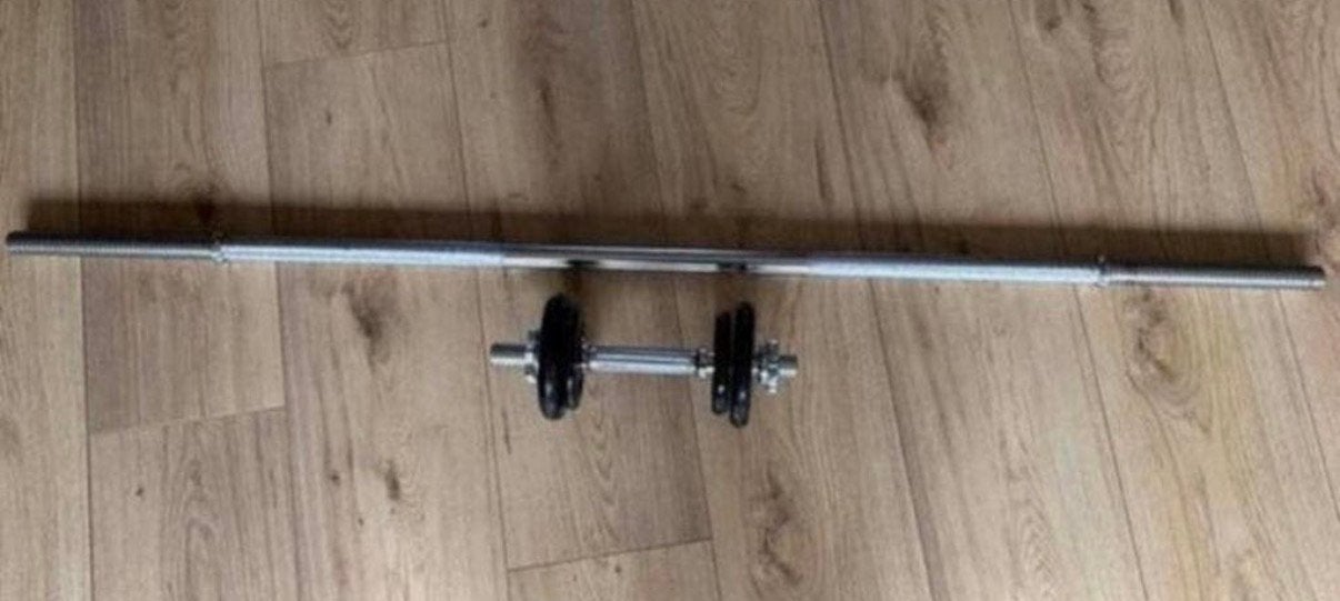 Halter, dumbell en gewichten, Sport en Fitness, Fitnessmaterialen, Ophalen of Verzenden, Zo goed als nieuw