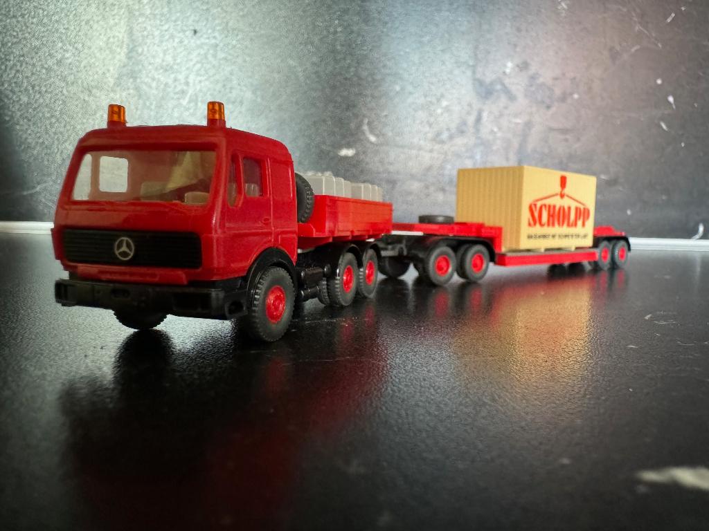 Heavy-2586: Scholpp ballastrekker met dieplader (1), Ophalen of Verzenden, Nieuw, Bus of Vrachtwagen, Wiking
