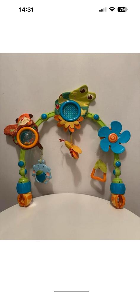 Tiny Love speelboog voor baby aan maxi cosi / wipstoel, Ophalen of Verzenden, Zo goed als nieuw, Mobiel