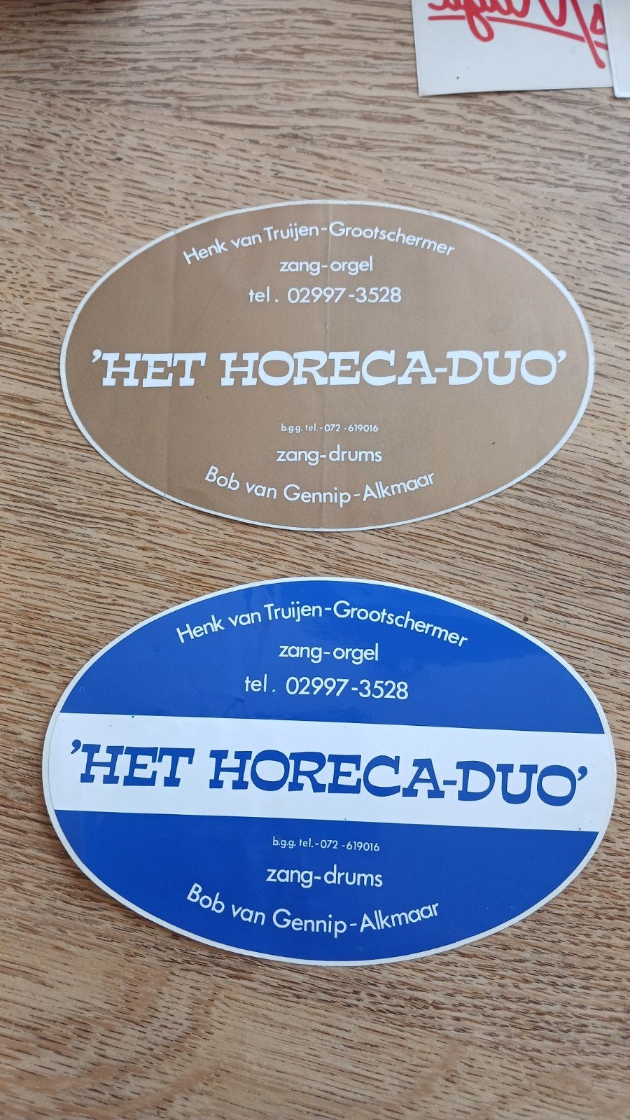 Stickers Het Horeca Duo, Henk van Truijen- Bob van Gennip, Ophalen of Verzenden, Zo goed als nieuw