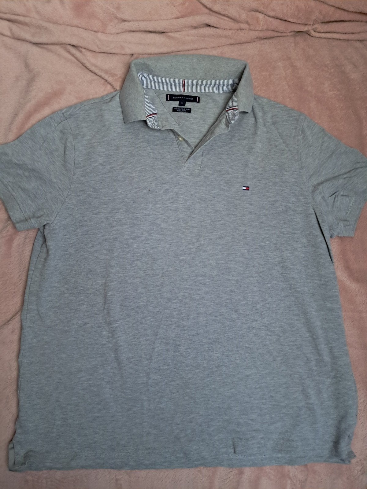 Tommy Hilfiger Polo Shirt - Grijs - Maat XL, Kleding | Heren, Tommy Hilfiger, Maat 56/58 (XL), Ophalen of Verzenden, Grijs