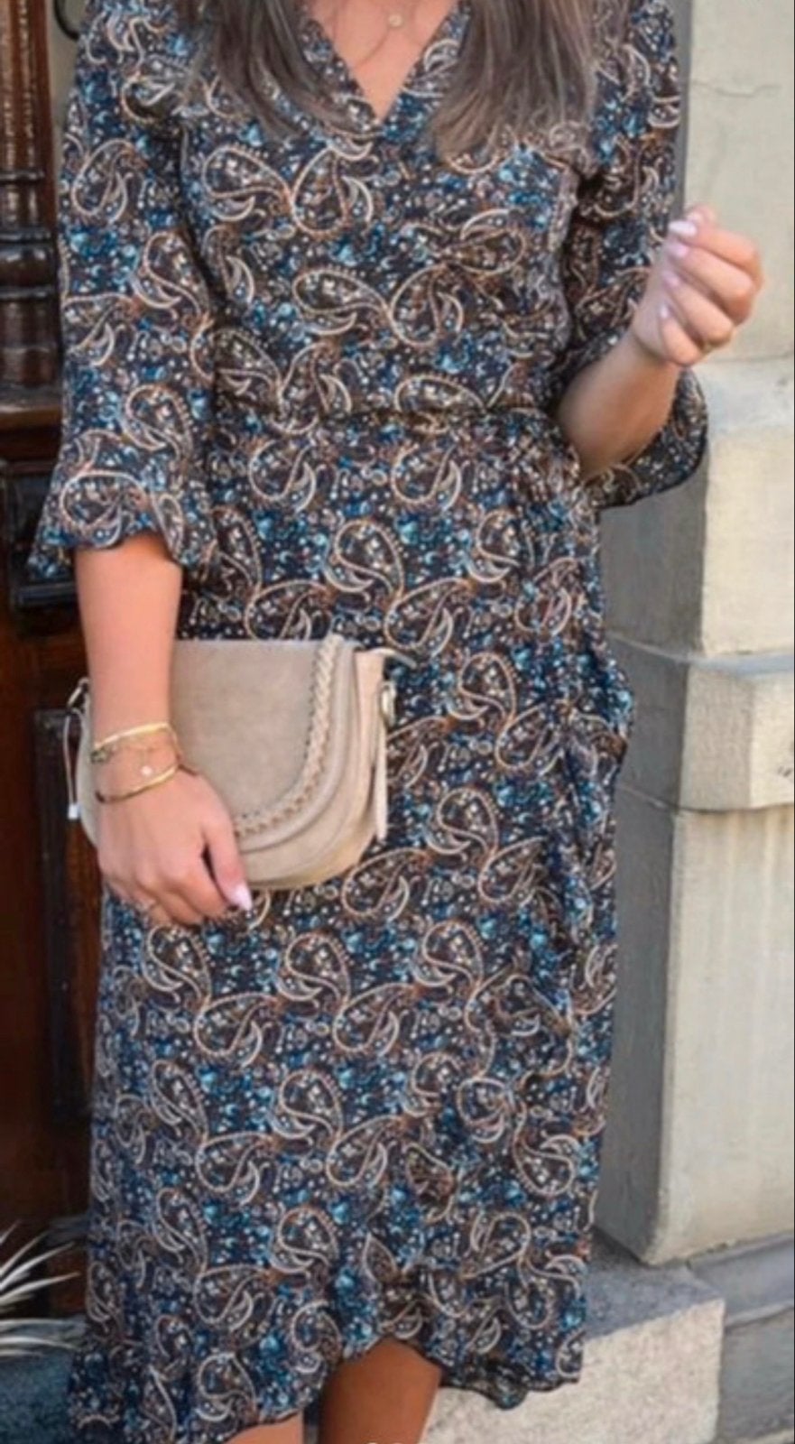 Maxi jurk met paisley print - Musthaves by Elja, Kleding | Dames, Jurken, Blauw, Maat 42/44 (L), Nieuw, Ophalen of Verzenden
