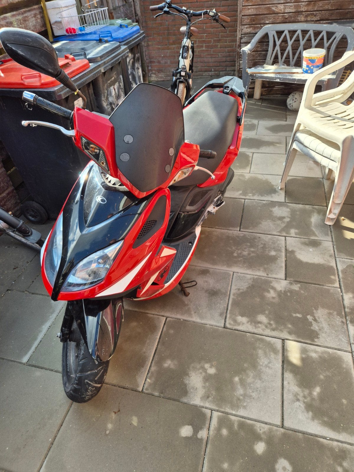 Kymco Super 8 Scooter - Rood, 31820 km, Fietsen en Brommers, Scooters | Kymco, Ophalen, Gebruikt, Maximaal 45 km/u, Benzine