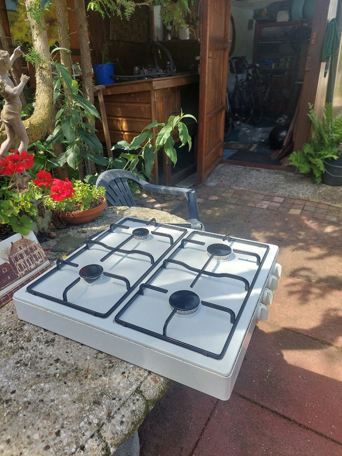 4 pits gaskookstel pelgrim ambition, Ophalen, 4 kookzones, Zo goed als nieuw, Gas