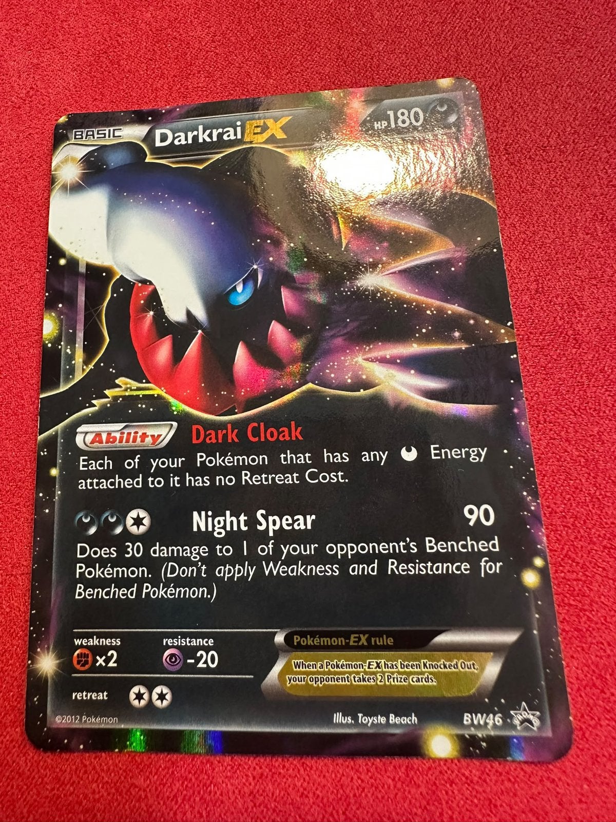 Darkrai ex BW46 promo, Ophalen of Verzenden, Zo goed als nieuw, Losse kaart, Foil