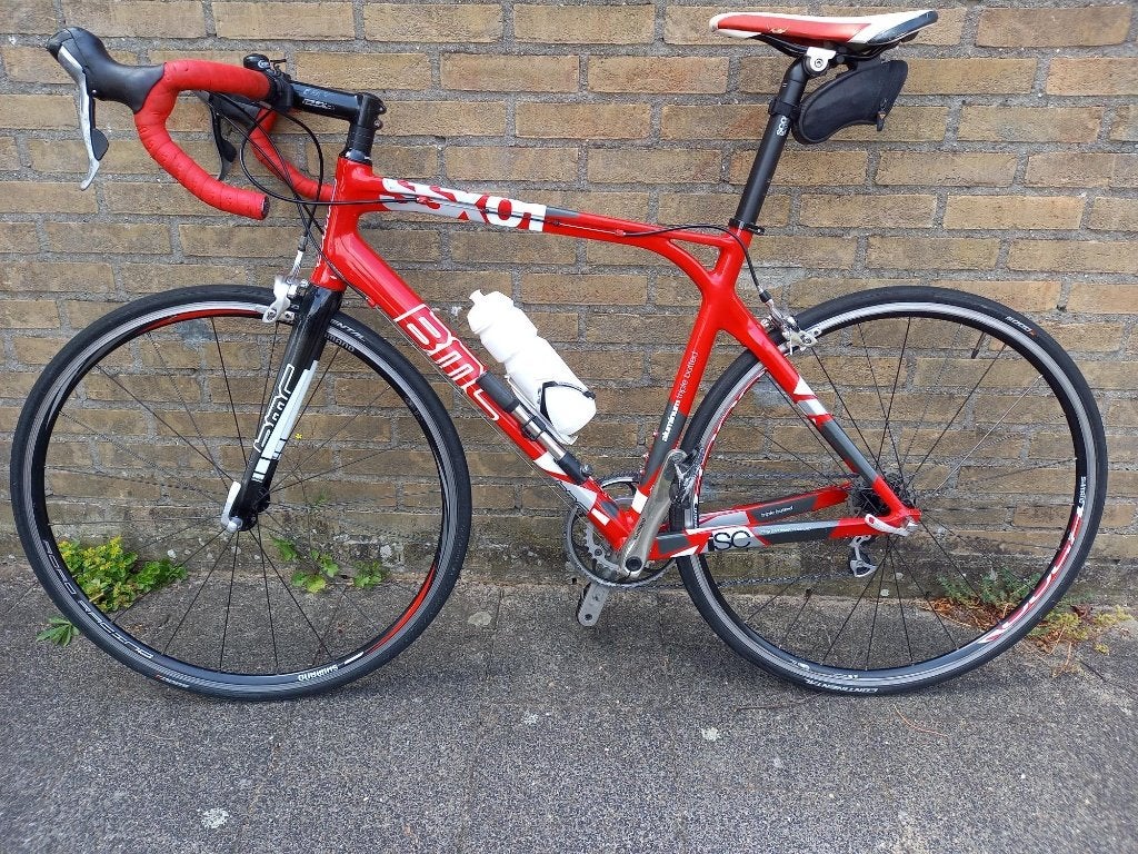 BMC Racefiets Rood - Perfect voor de sportieve fietser, Gebruikt, 49 tot 53 cm, Geen vering, Ophalen