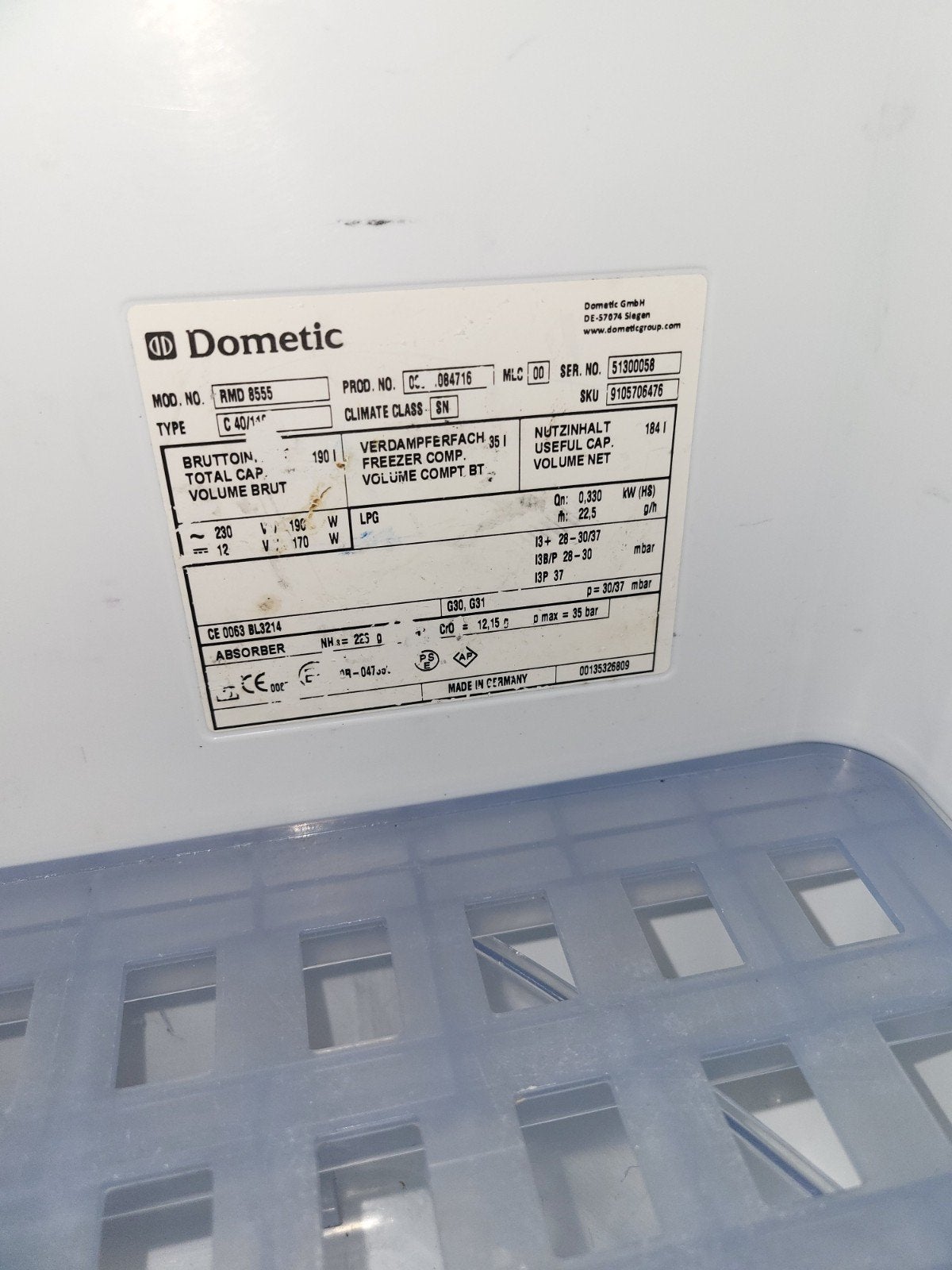 onderdelen dometic rmd 8555, Caravans en Kamperen, Ophalen of Verzenden, Campingkast