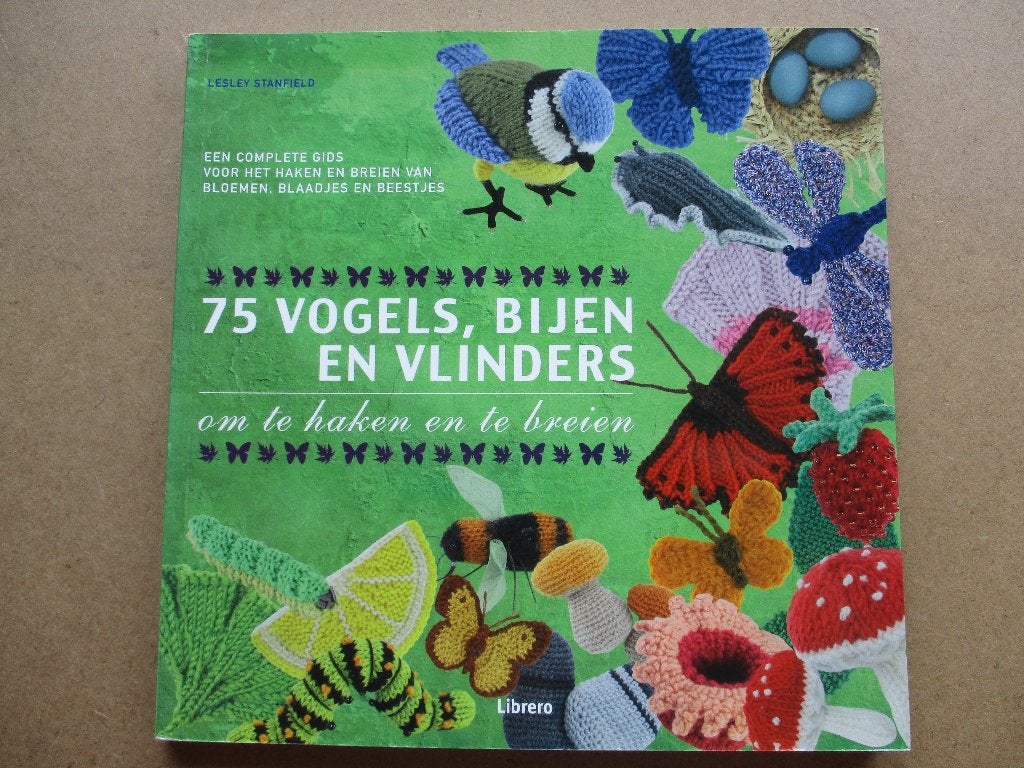 Haken en breien - 75 vogels, bijen en vlinders, Hobby en Vrije tijd, Ophalen of Verzenden, Zo goed als nieuw, Breien of Haken
