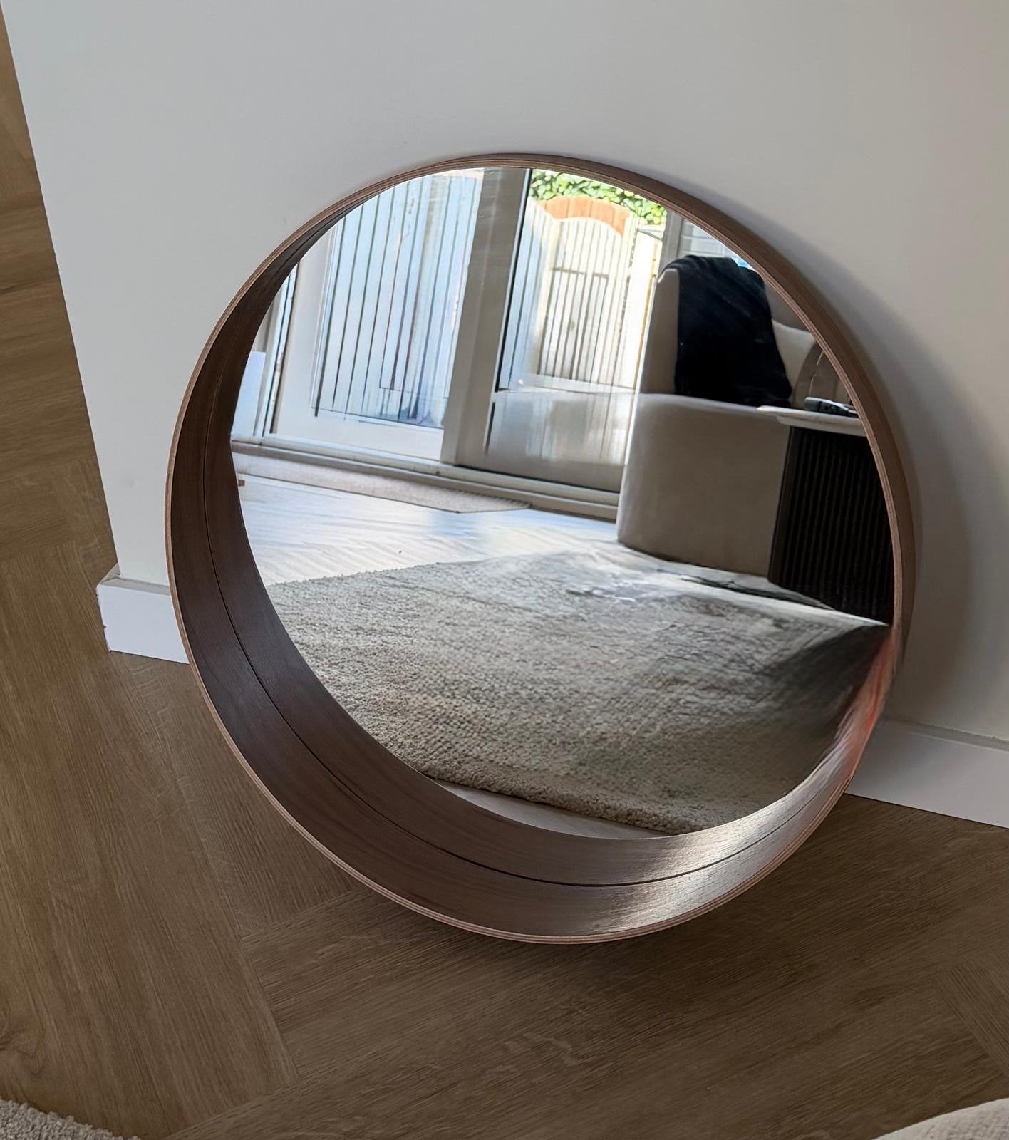 Te Koop IKEA Stockholm spiegel rond - 60 cm, Huis en Inrichting, Ophalen, Rond, Zo goed als nieuw, Minder dan 100 cm