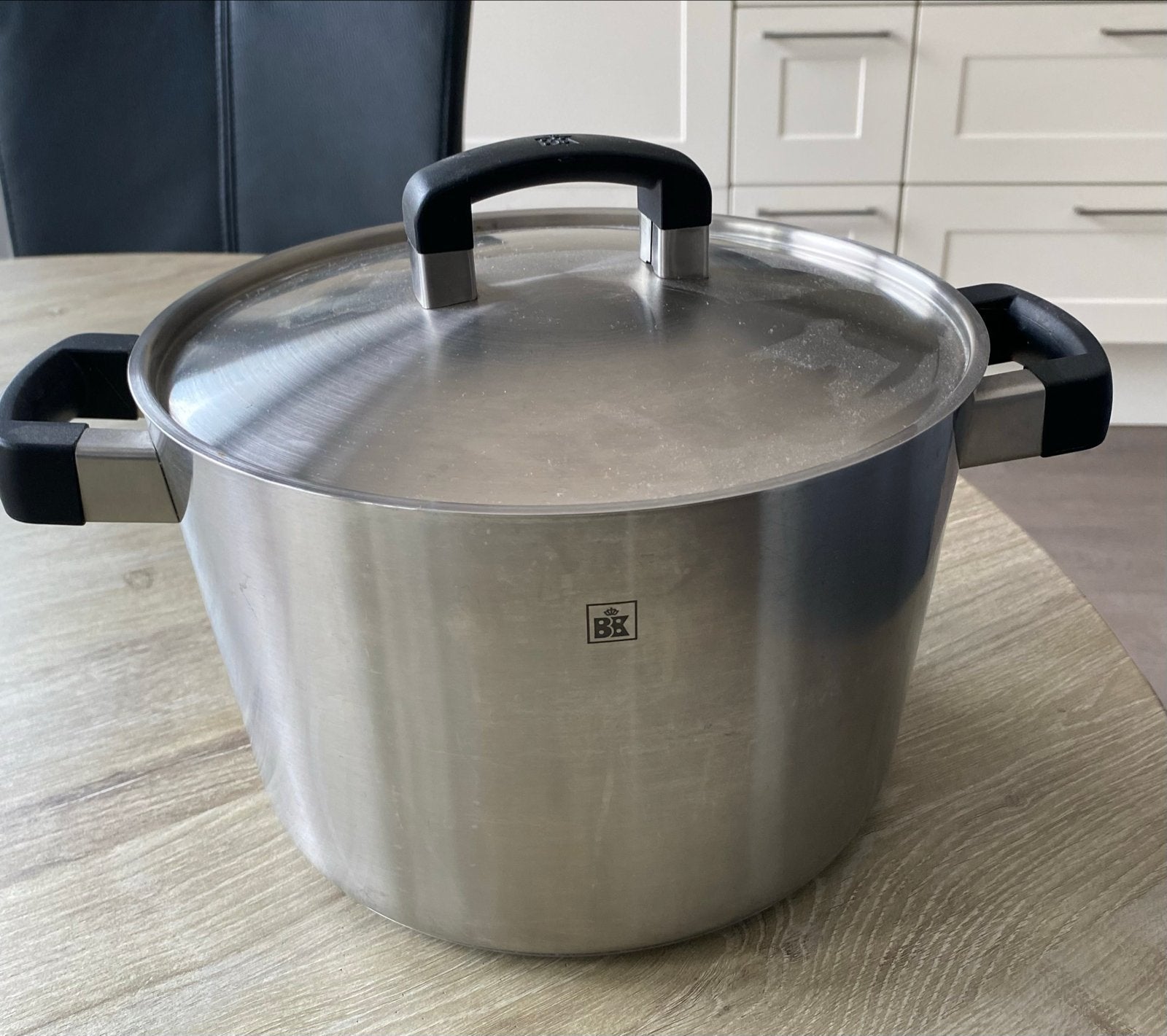 BK Kookpan 6 Liter - Weinig Gebruikt, Ophalen, BK, Zo goed als nieuw, Rvs